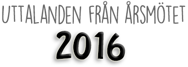 Uttalanden från årsmötet 2015