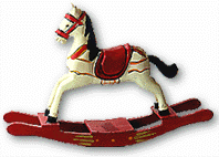 Photo of a wodden rocking-horse