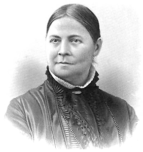 Illustration: porträtt av Lucy Stone