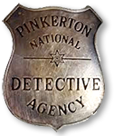 Detektivbricka från Pinkertons