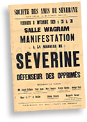 Affisch om minneståg över Séverine