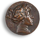 Medalj med Séverines porträtt