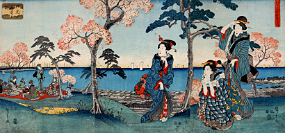 Illustration från berättelsen om Genji