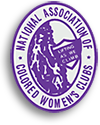Rockmärke i lila och vitt från National Association of Colored Women's Clubs