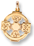 Medalj i guld med keltiska mönster