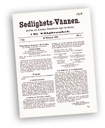 Omslag till tidningen Sedlighets-Vännen