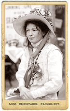 Visitkortsfoto av Christabel Pankhurst