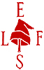 Symbolen för ELFS med bokstäverna och en mössa i rött