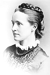 Porträttfoto i profil av Millicent Fawcett