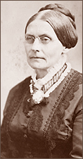 Foto av Susan B. Anthony vid ungefär den ålder då rättegången hölls