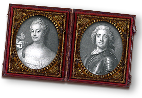 Dubellporträtt av Charlotta och Fredrik Pontus de la Gardie