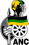 Logotyp för ANCWL med tre kvinnor med olika hudfärg och flaggan med färgerna svart, grönt och gult med mera