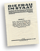 Omslag till tidningen Die Frau im Staat