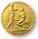 Nobelmedaljen med Hygieia och Apollon
