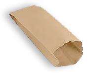 Papperspåse utan flat botten, så kallad kuvertpåse
