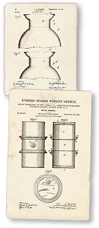 Bilder av Nellie Blys patentbevis från United State Patent Office