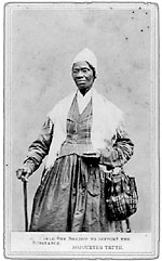 Porträttbild av Sojourner Truth på en typisk visitkortsbild