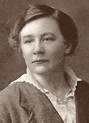 Porträttfoto av medelålders Adela Pankhurst