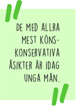 Citat: De med allra mest könskonservativa åsikter idag är unga män.