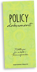 Omslag till Kvinnofrontens policydokument