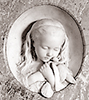 Marmordetalj av Josephine Butlers dotter Eva