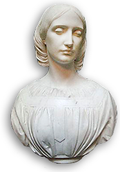 Foto av byst i marmor av Josephine Butler