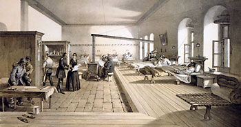 Florence Nightingale organiserar om fältsjukhusen